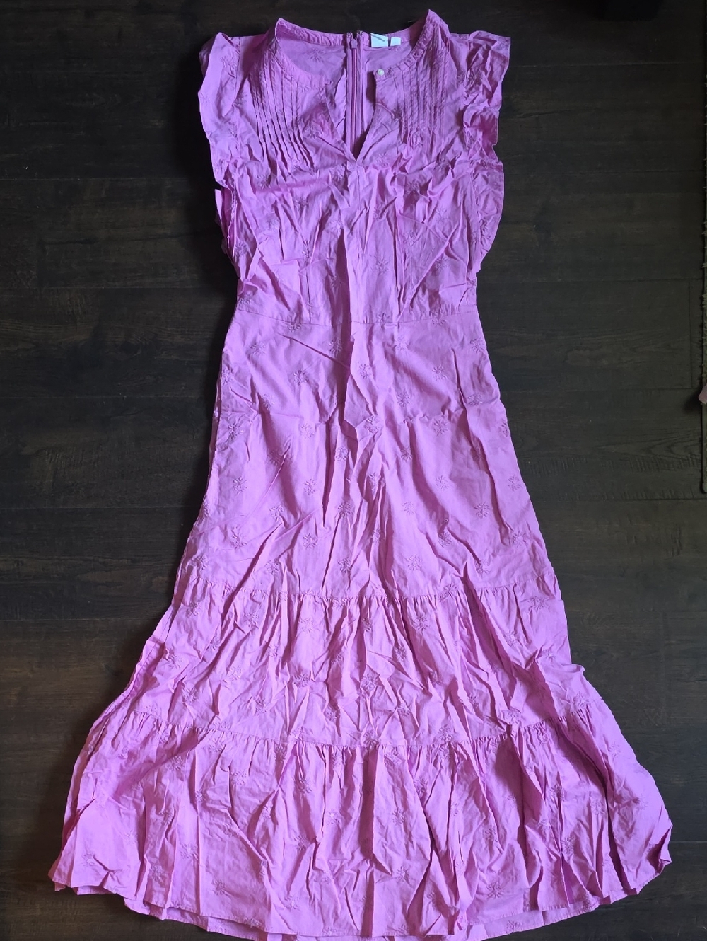 Gap Women's Pink Tiered Midi Dress